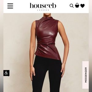 NWT house of CB Allegra top in wine